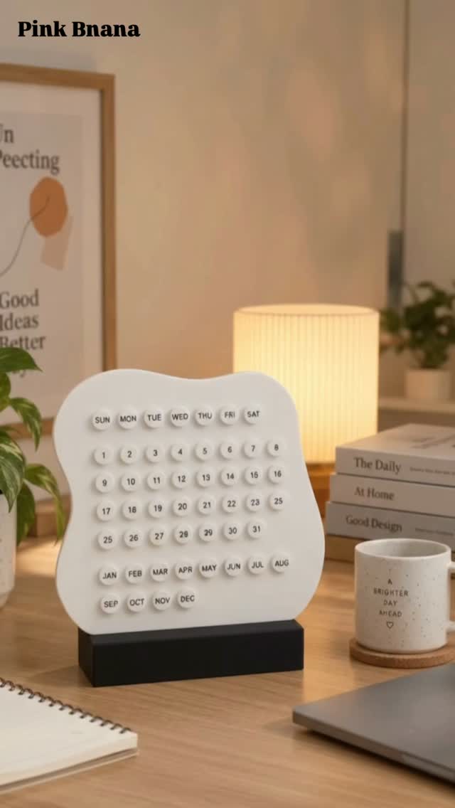A little desk upgrade you’ll use EVERY. SINGLE. DAY. 📅

Meet the DayDot Perpetual Desk Calendar by PINK BNANA — a styl…