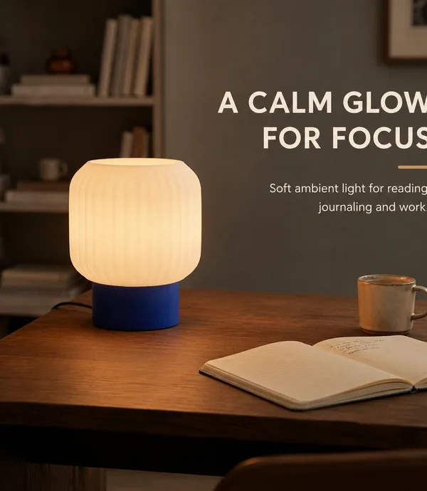 Lumi Rib Lamp in a sculptural tabletop styling