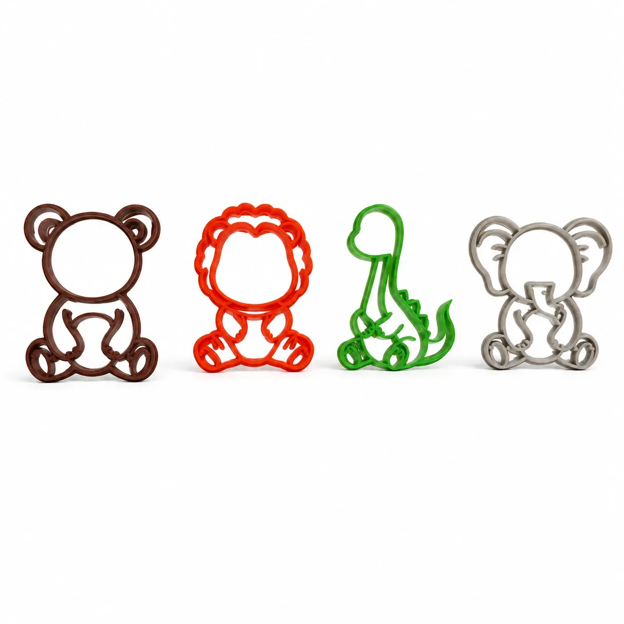 Pink Bnana Tiny Tails animal decor set of 4