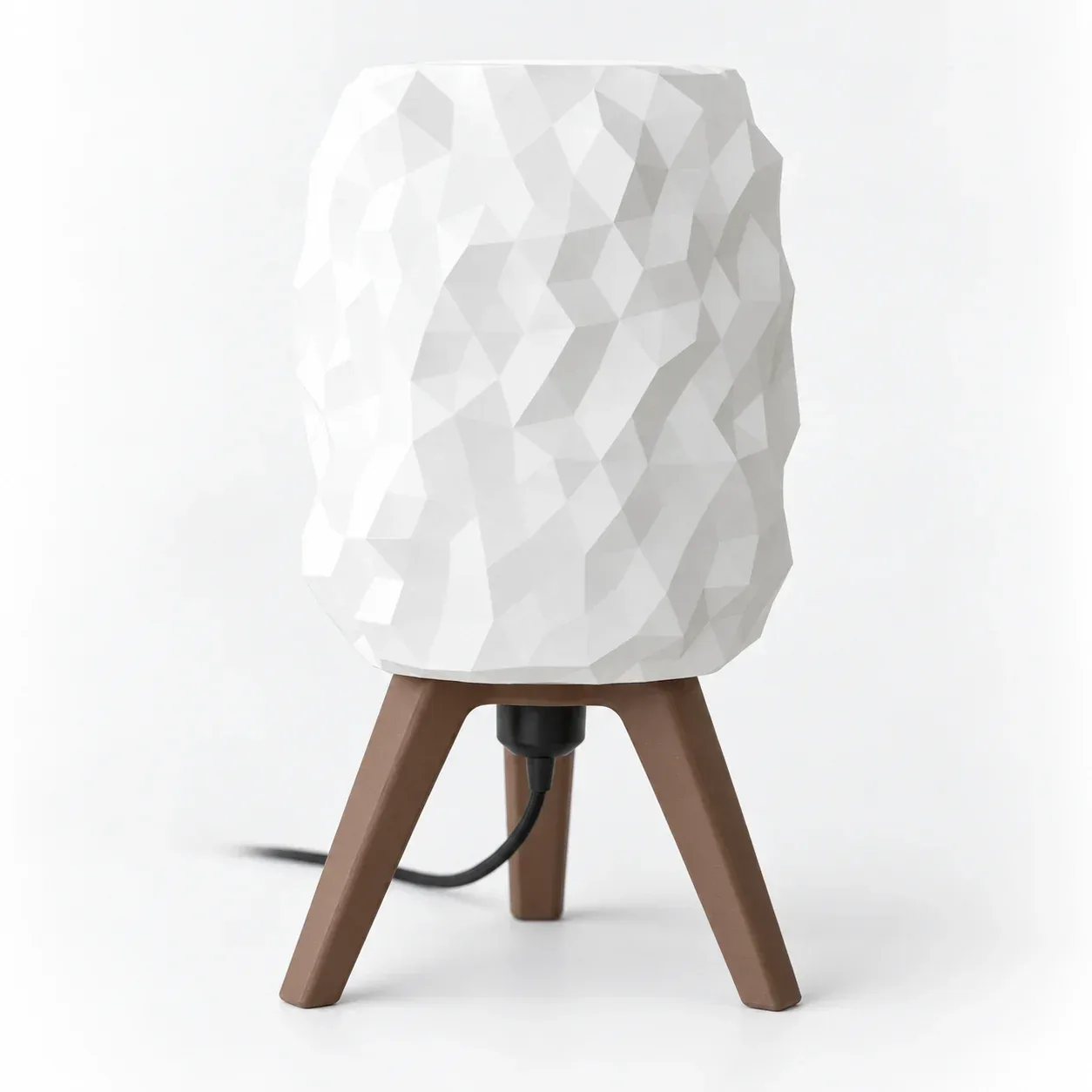 Hexa Tripod lamp with brown stand