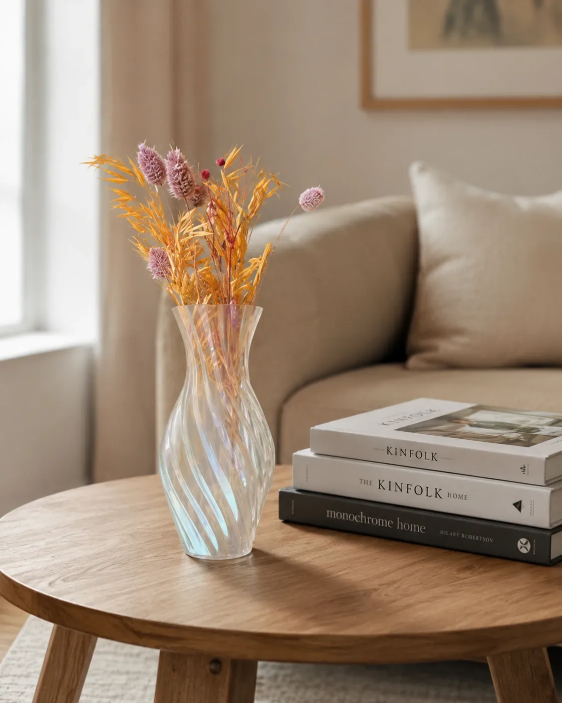 Pink Bnana Lumen Spiral Vase main view