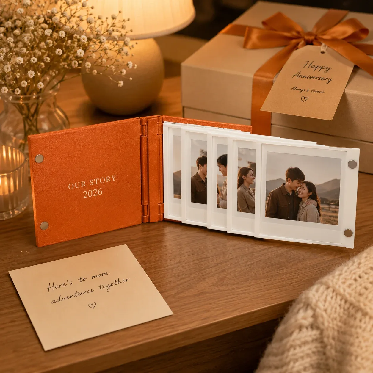 Orange Instax Memory Flipbook photo display