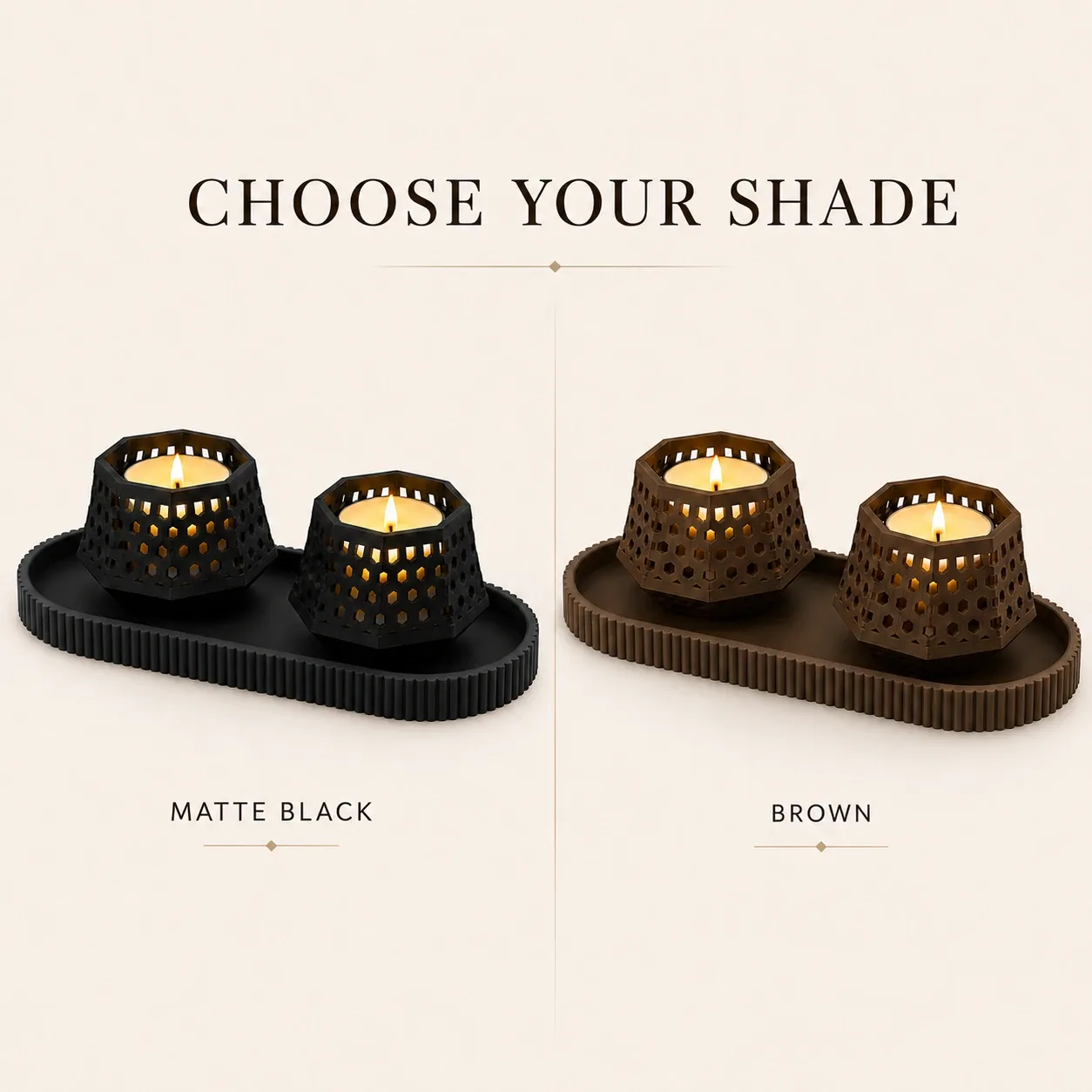 Glow Gather Set black and brown colour options
