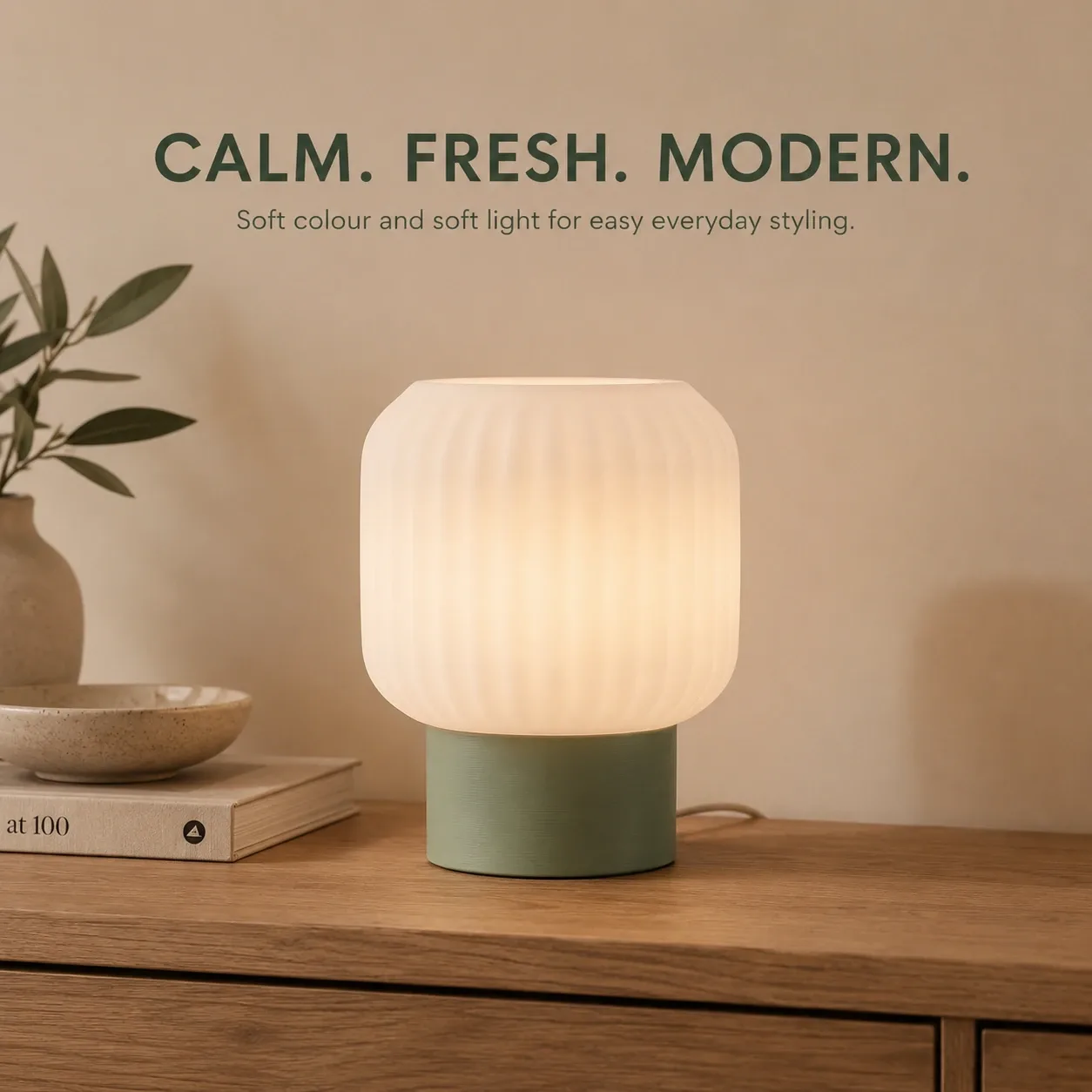 Pink Bnana Lumi Rib Lamp gallery view 6