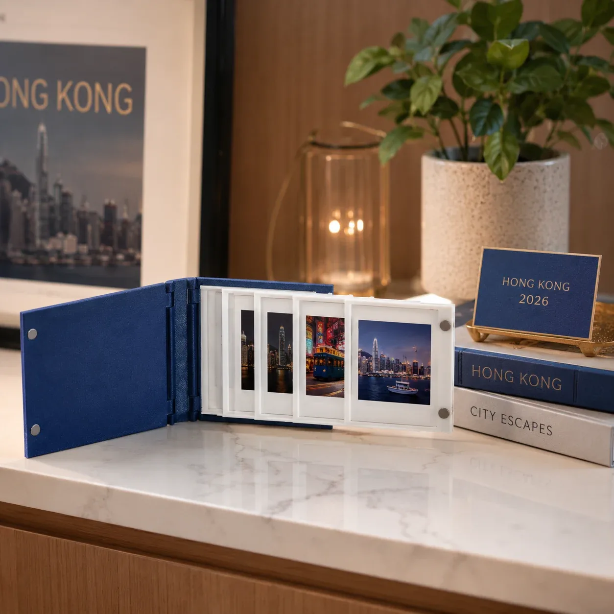 Royal Blue Instax Memory Flipbook photo display