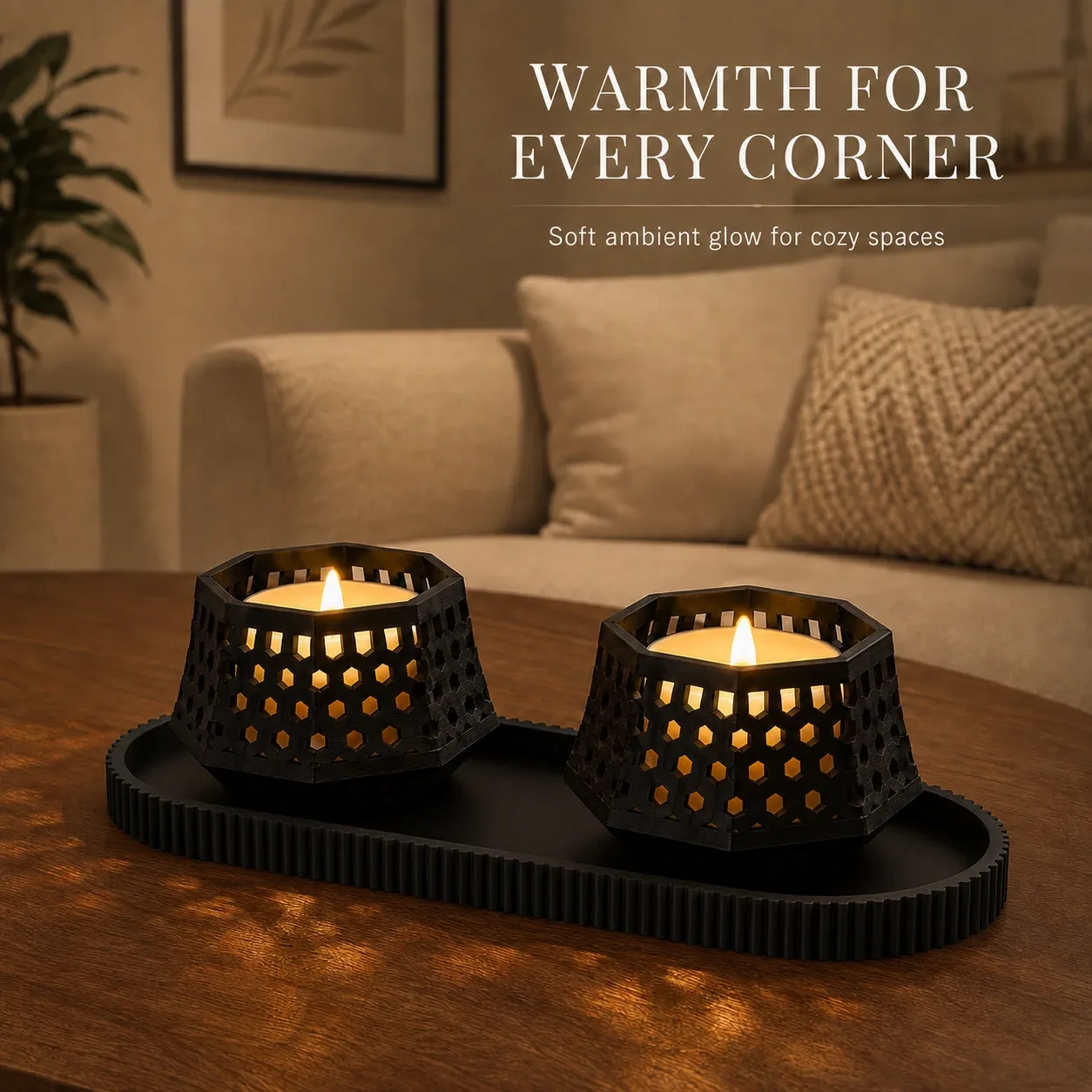 Glow Gather Set creating a warm living room ambience