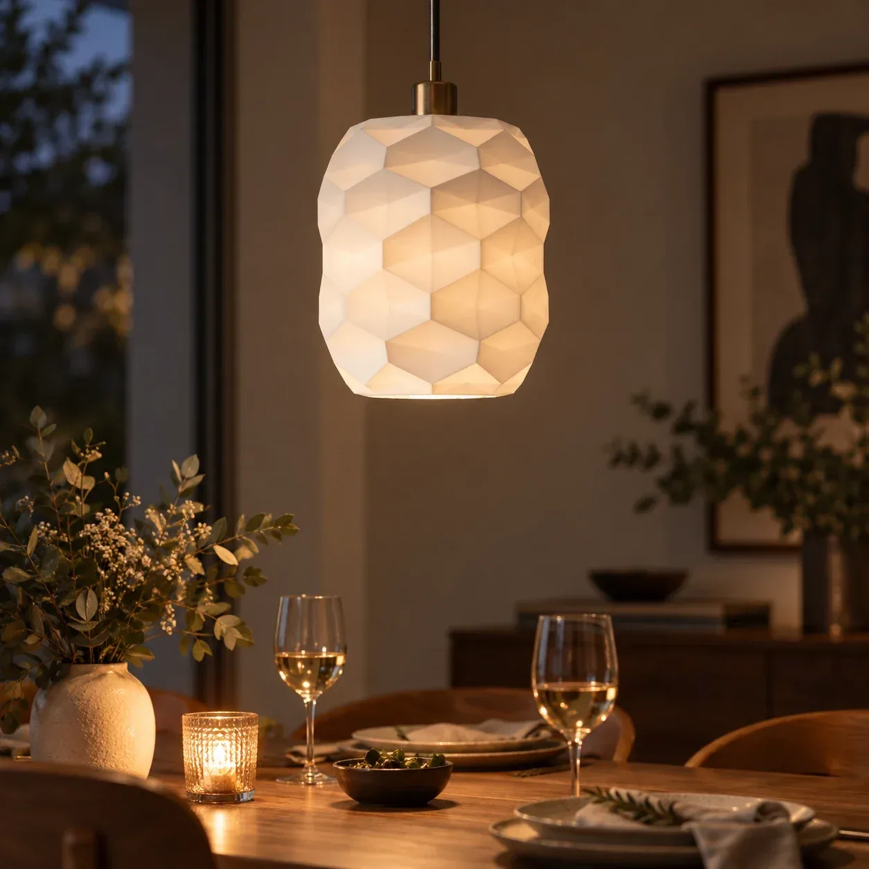 Hexa Tripod lamp detail view