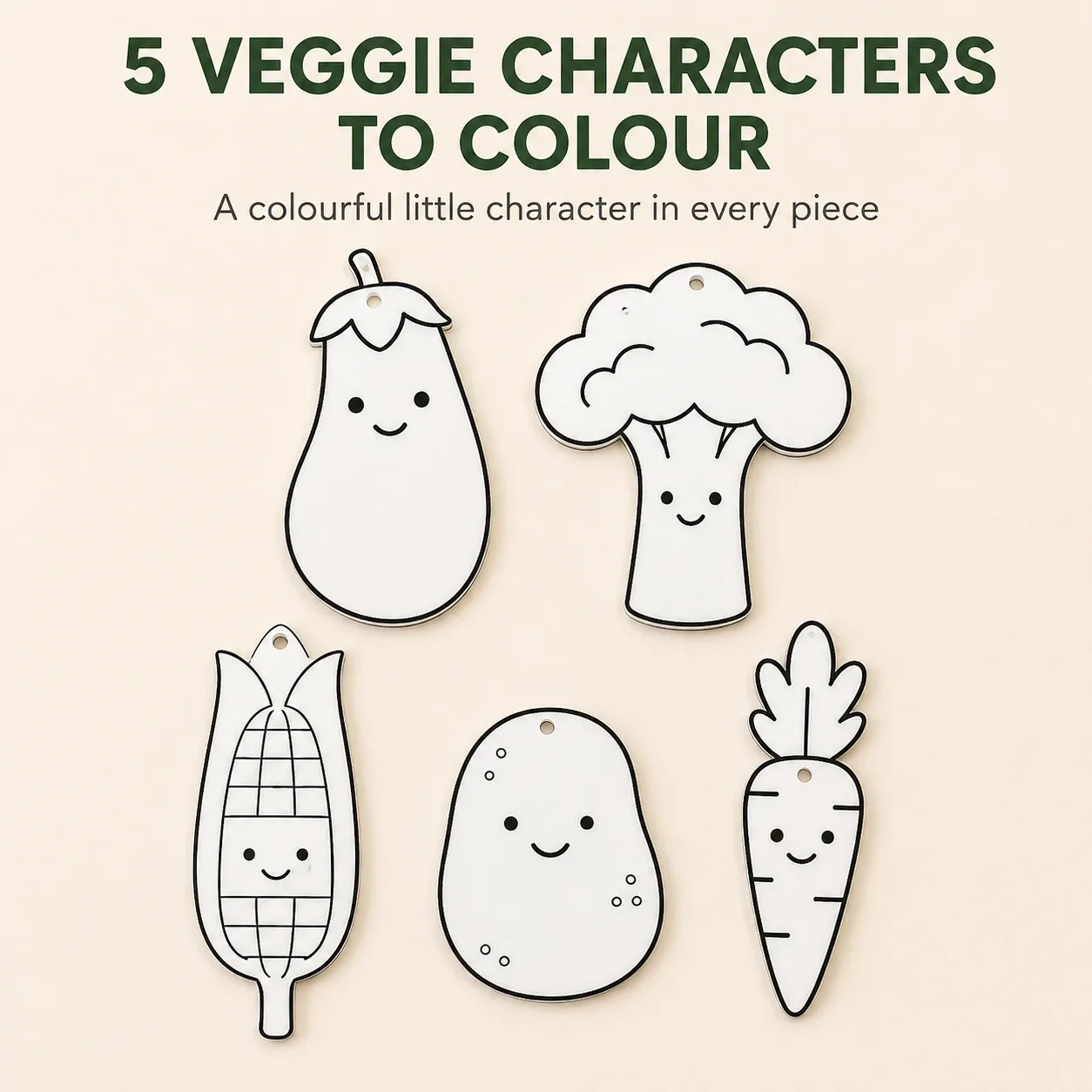 Pink Bnana Garden Giggles kids colouring kit detail view