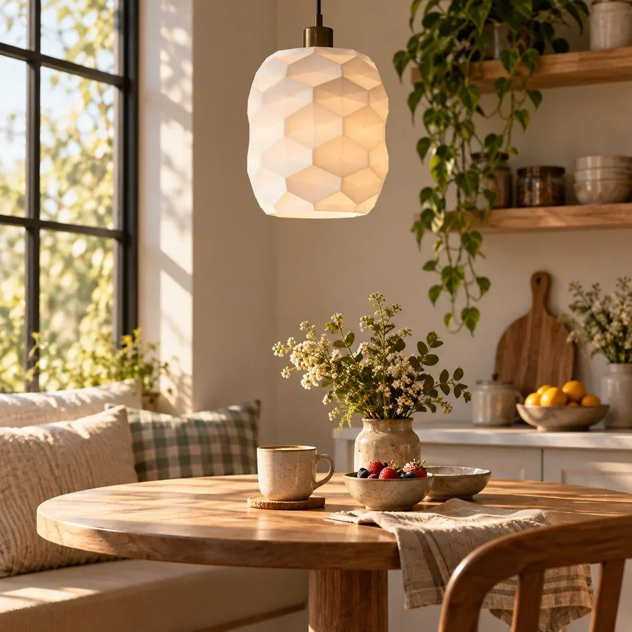 Hexa Tripod hanging lamp styled interior
