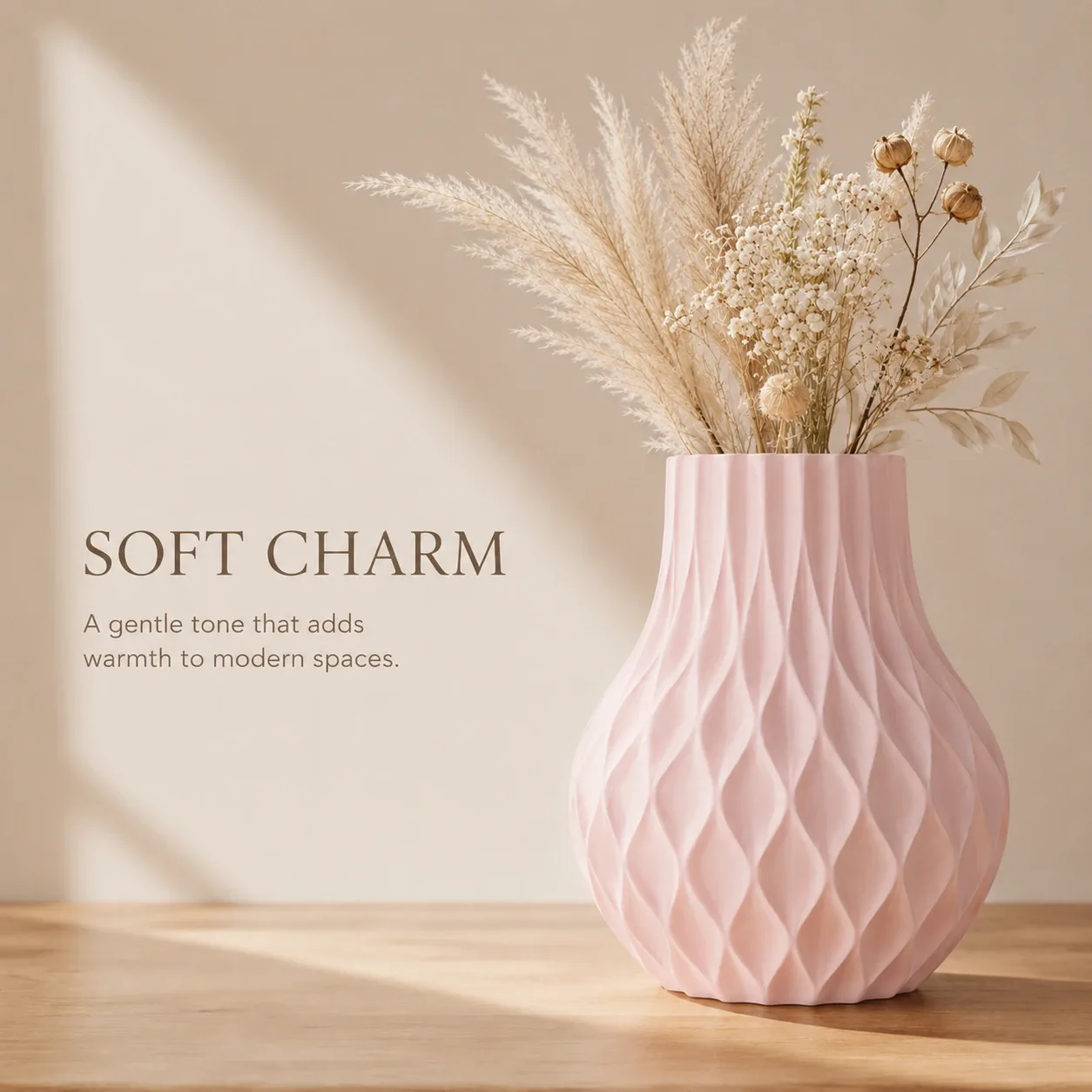 Pink Bnana Petal Lattice Vase gallery view 4