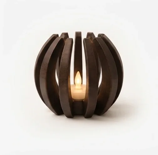 Pink Bnana Shadowplay Glow LED tealight holder detail view