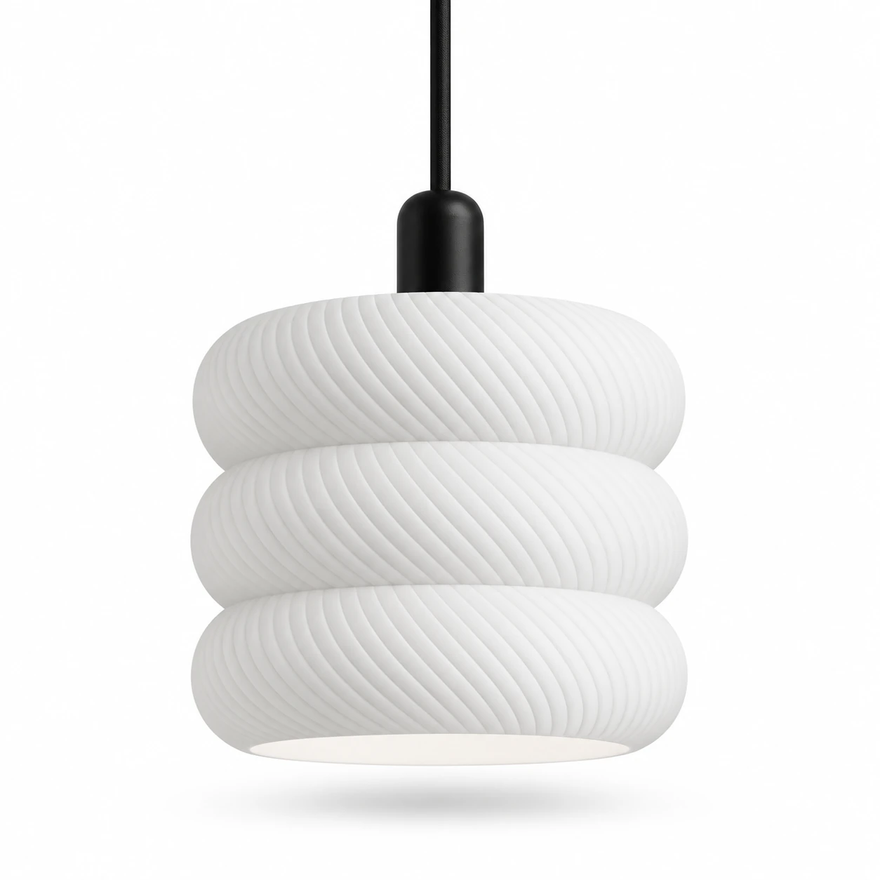 Pink Bnana Aurelo Pendant Lamp in white — product view