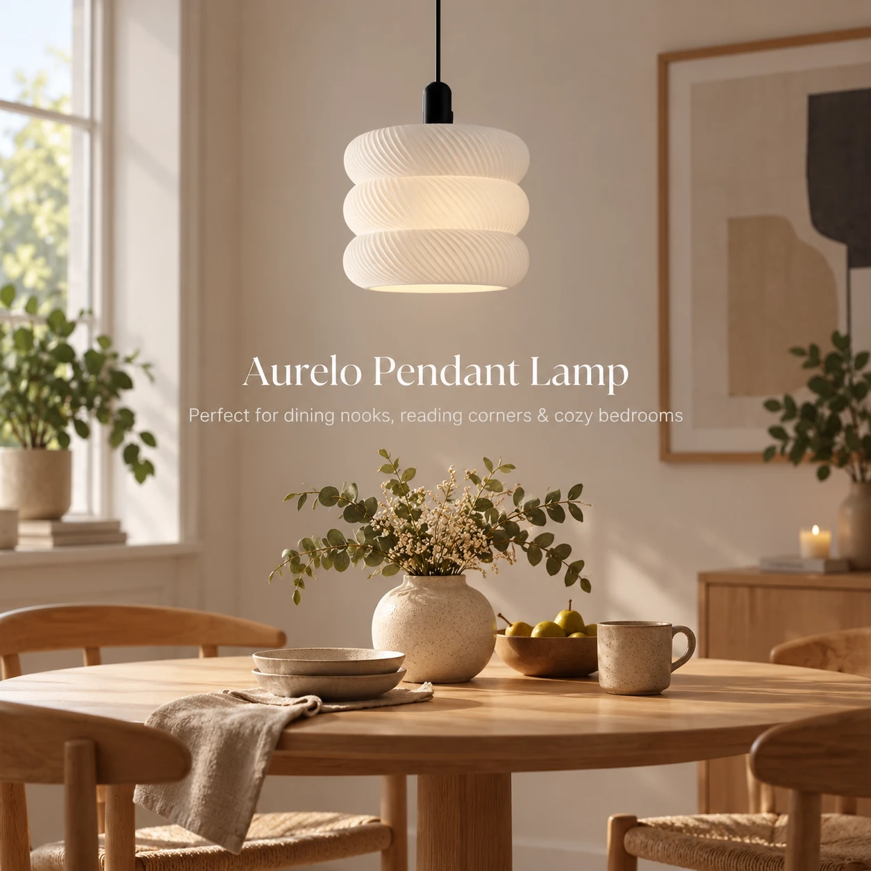 Pink Bnana Aurelo Pendant Lamp in white — home styling ideas