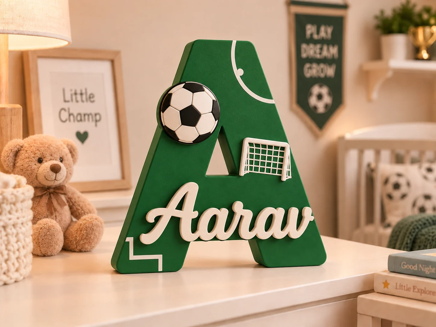 ThemeTale Personalized Name Sign sports theme