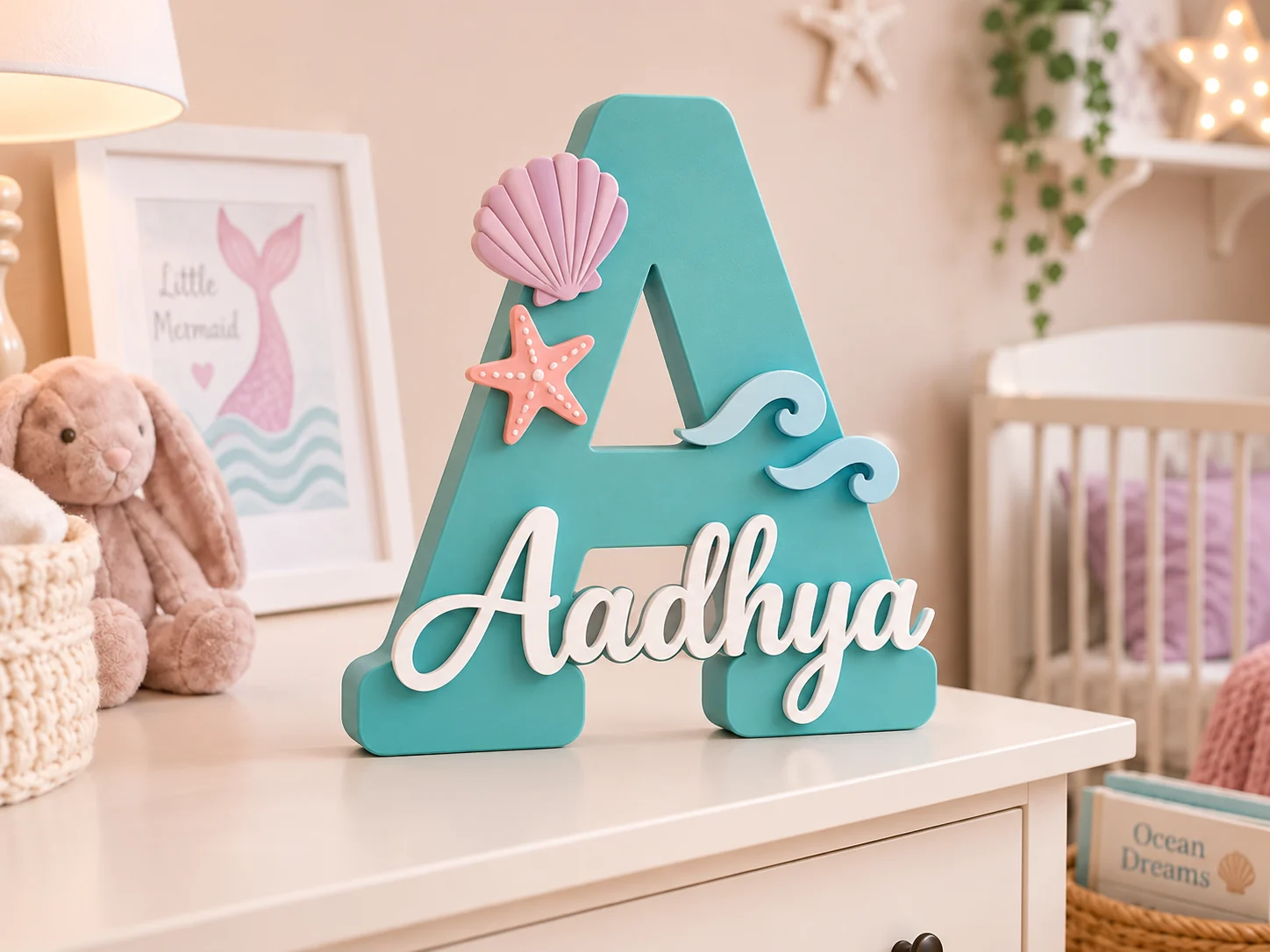 ThemeTale Personalized Name Sign Sea Water theme