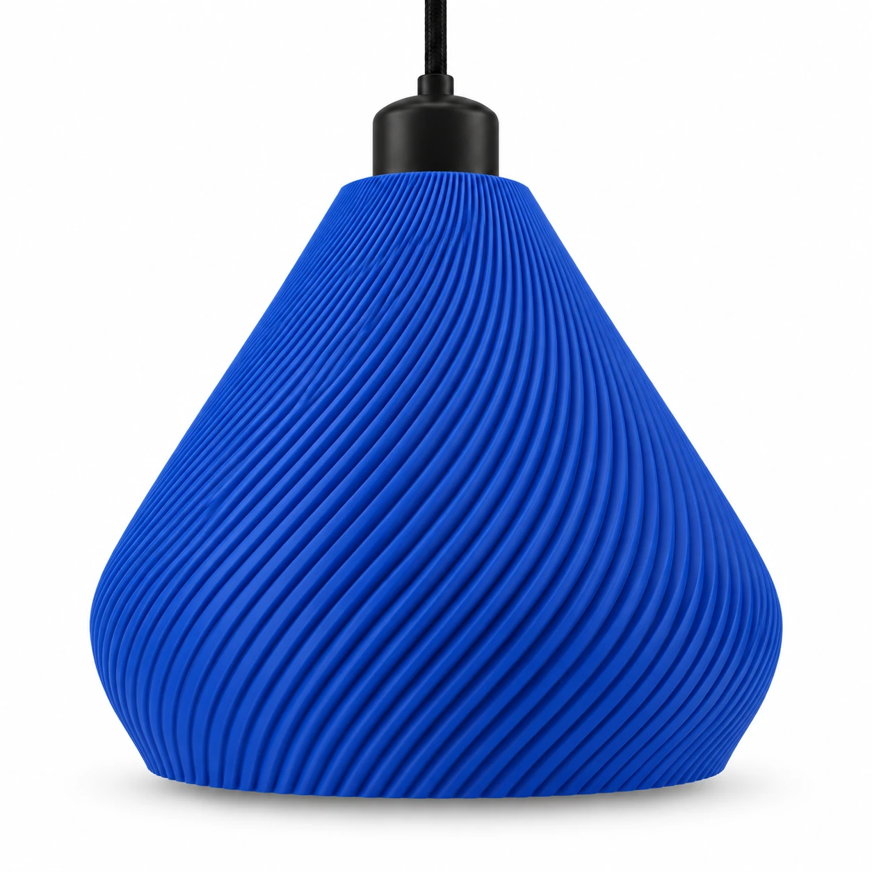 Pink Bnana Twirl Glow Pendant in royal blue — product view