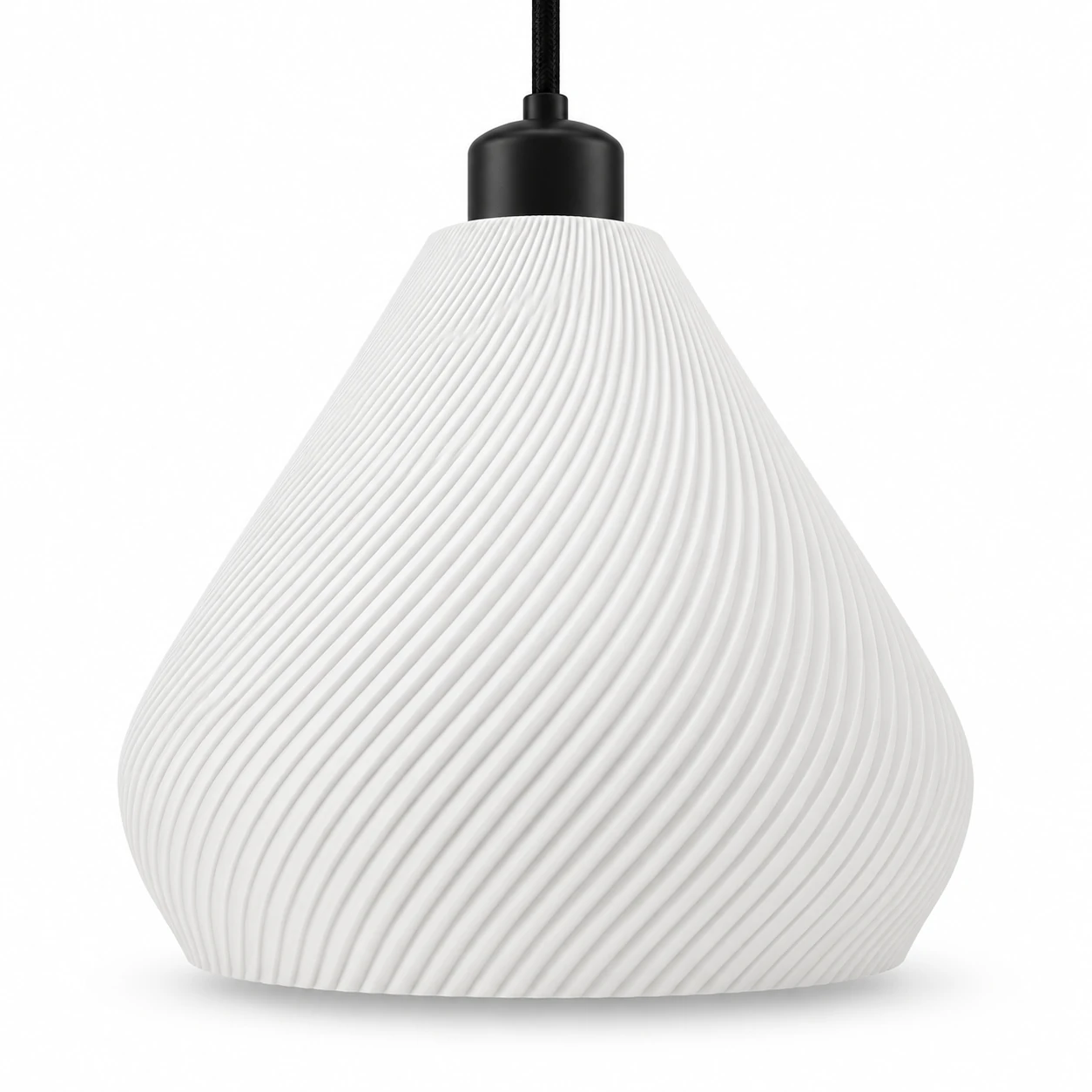 Pink Bnana Twirl Glow Pendant in white — product view
