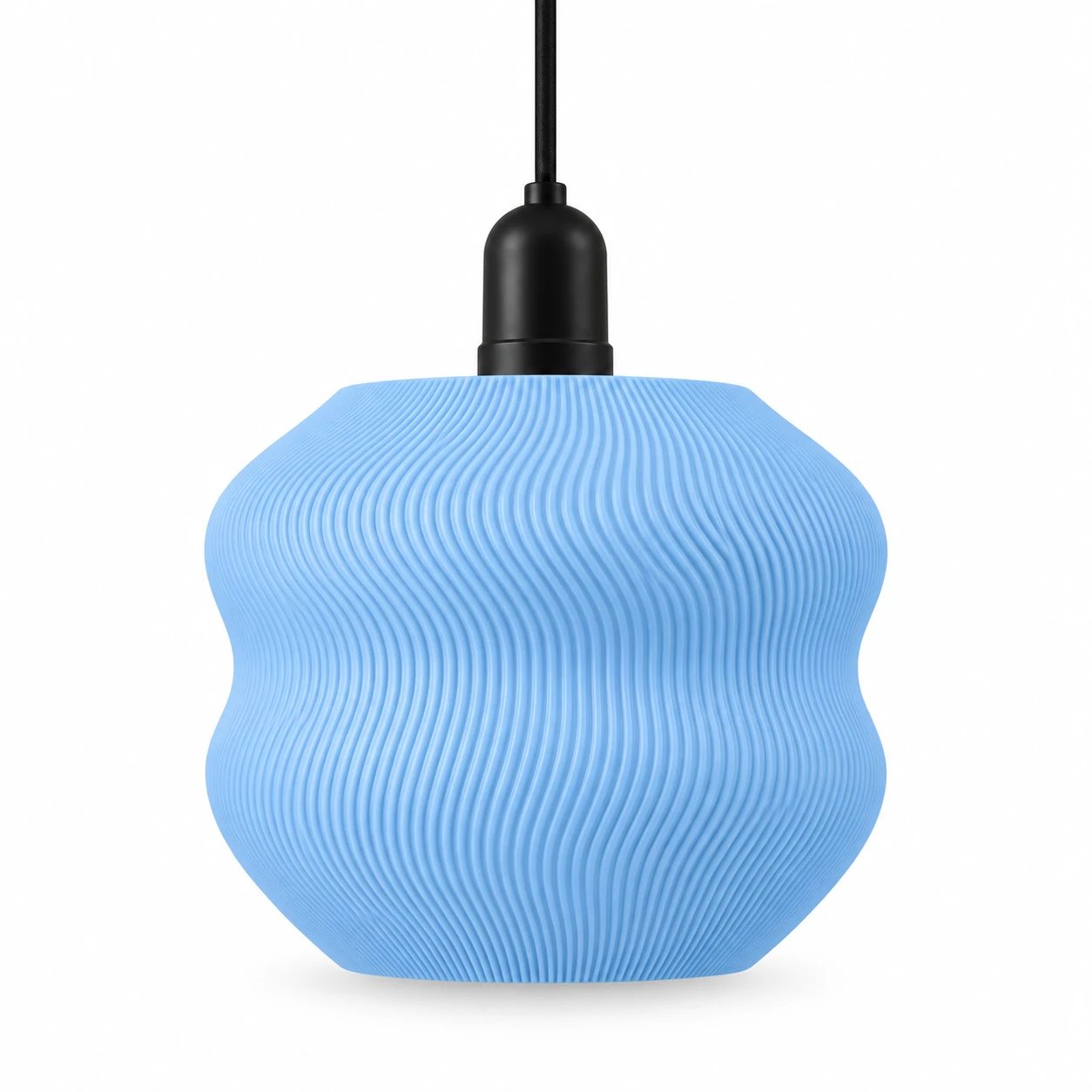 Pink Bnana Wavorra Pendant Lamp in sky blue — product view