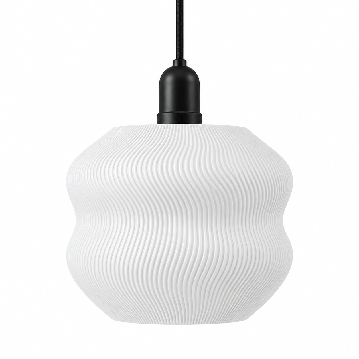 Pink Bnana Wavorra Pendant Lamp in white — product view